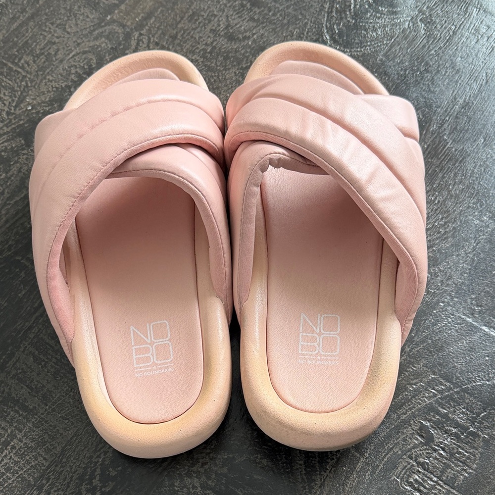 NOBO Blush Crisscross Slide Sandals - Picture 2 of 6